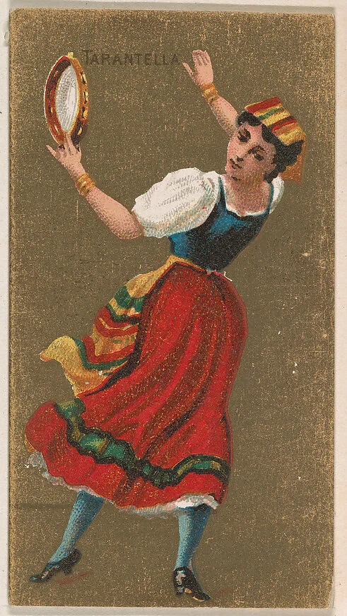 Tarantella, from National Dances (N225, Type 2) issued by Kinney Bros. — Kinney Brothers Tobacco Company