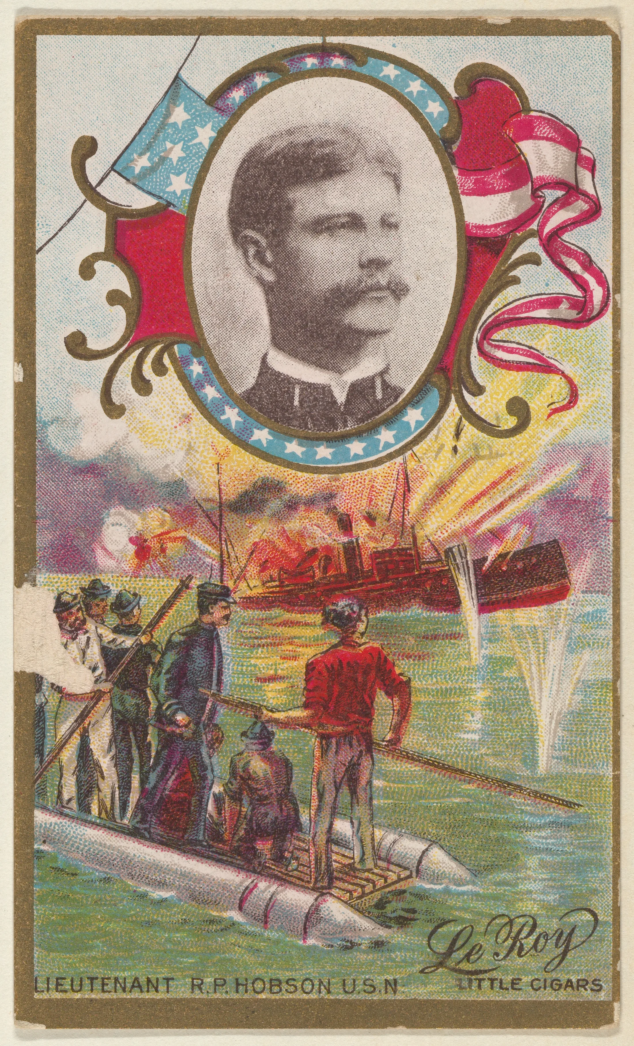 Lieutenant Richmond P. Hobson, U.S. Navy, from the "Generals" series (T63), issued by LeRoy Little Cigars — LeRoy Little Cigars