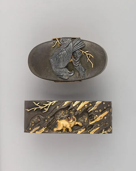 Sword-Hilt Collar and Pommel (Fuchigashira) — Unknown