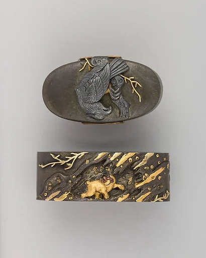Sword-Hilt Collar and Pommel (Fuchigashira)