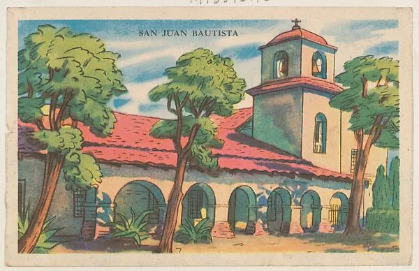 San Juan Bautista, bakery card from the Missions series (D39-6), issued by the Gordon Bread Company — Gordon Bread Company