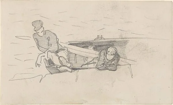 Two Men in Boat — John Singer Sargent