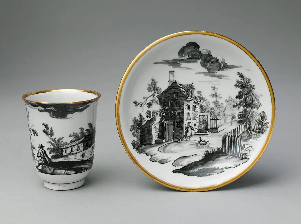 Beaker and saucer — Vienna|Claudius Innocentius Du Paquier period