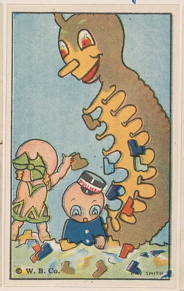 Too Many Feet, bakery card from the Pullman Kids in Wonderland series (D69), issued by the Weber Baking Company — Weber Baking Company