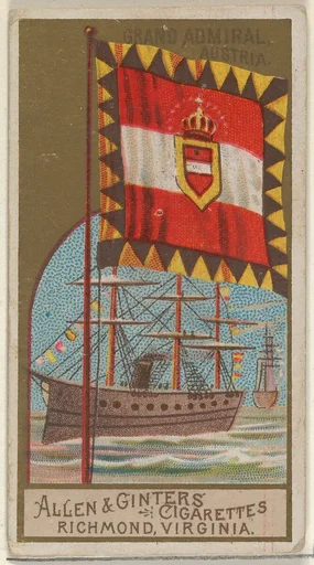 Grand Admiral, Austria, from the Naval Flags series (N17) for Allen & Ginter Cigarettes Brands