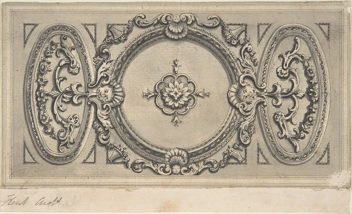Design for a Staircase Ceiling — Isaac Ware