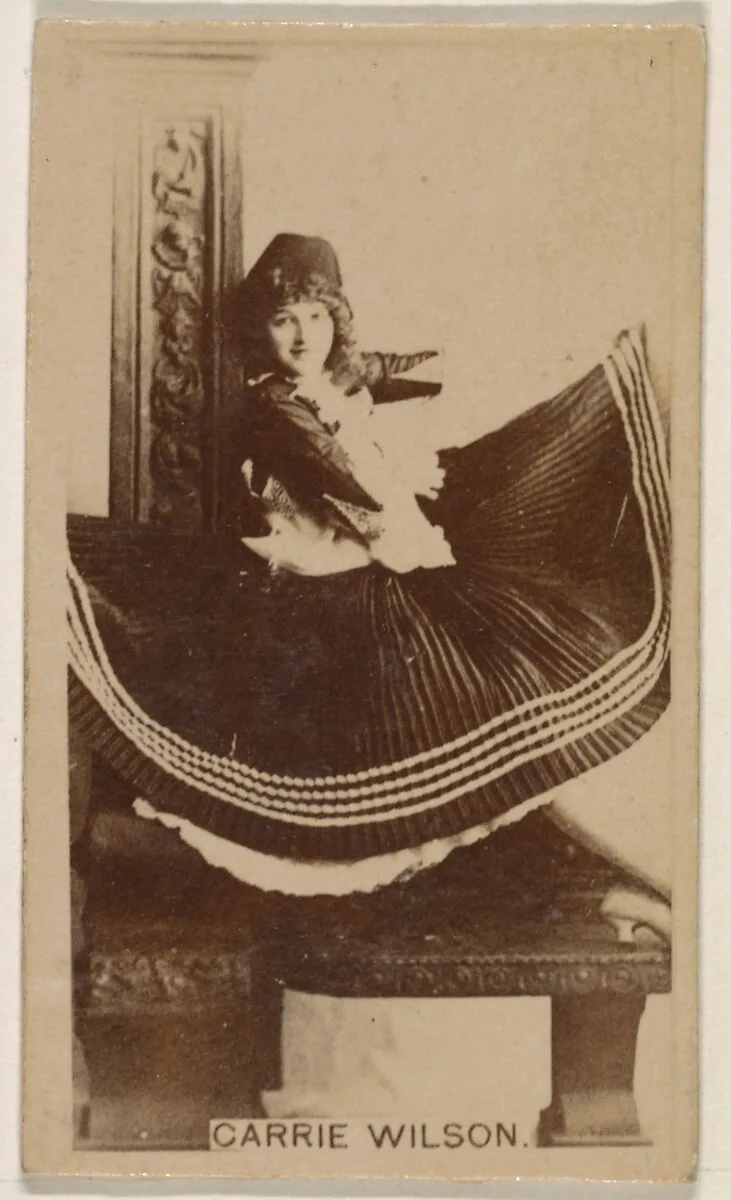 Carrie Wilson, from the Actresses series (N245) issued by Kinney Brothers to promote Sweet Caporal Cigarettes — Kinney Brothers Tobacco Company