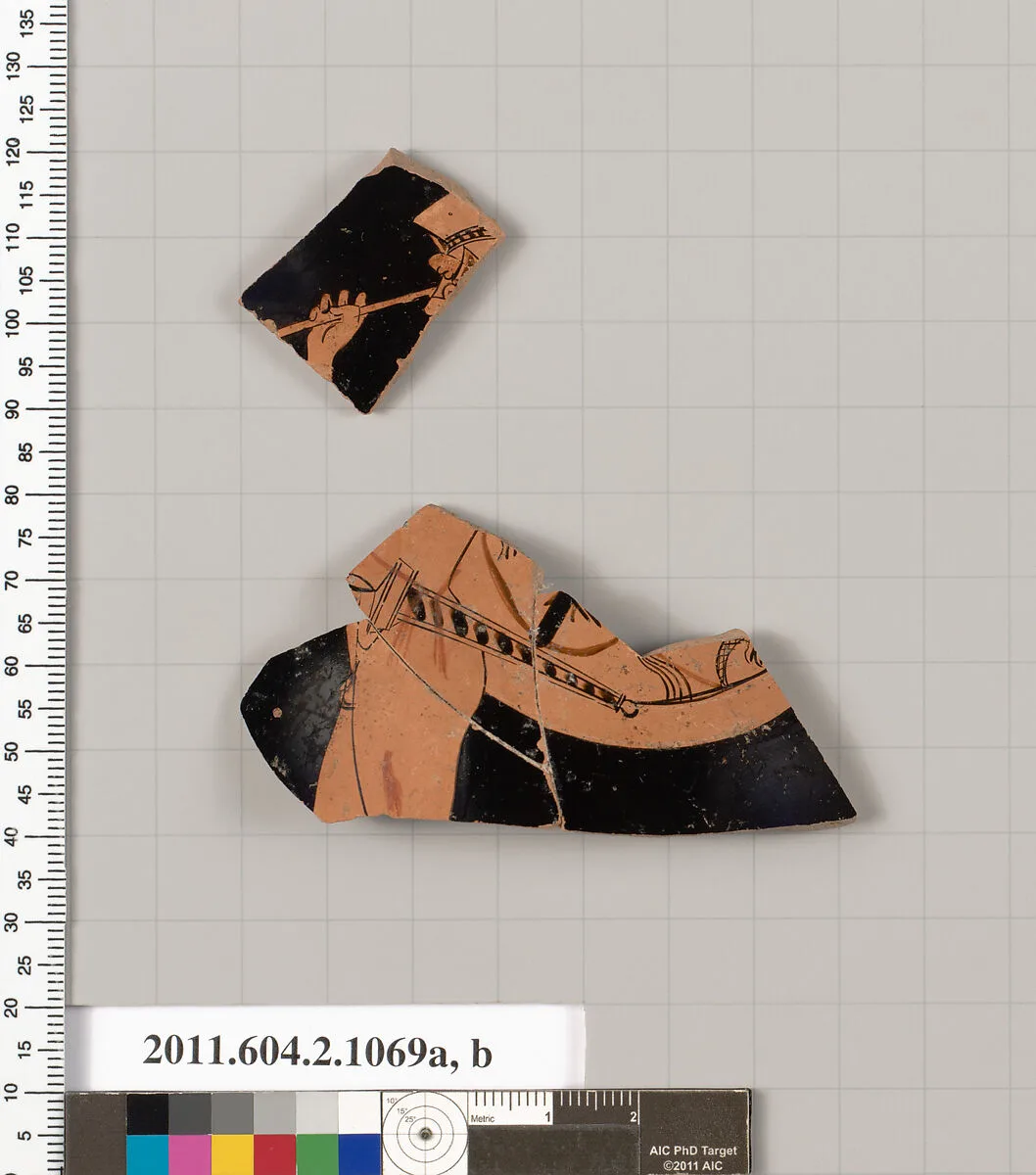 Terracotta fragments of a mug, oinochoe, shape 8 — Unknown