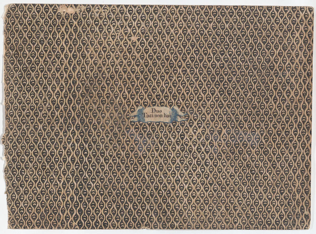 Sheet with overall abstract pattern — Anonymous