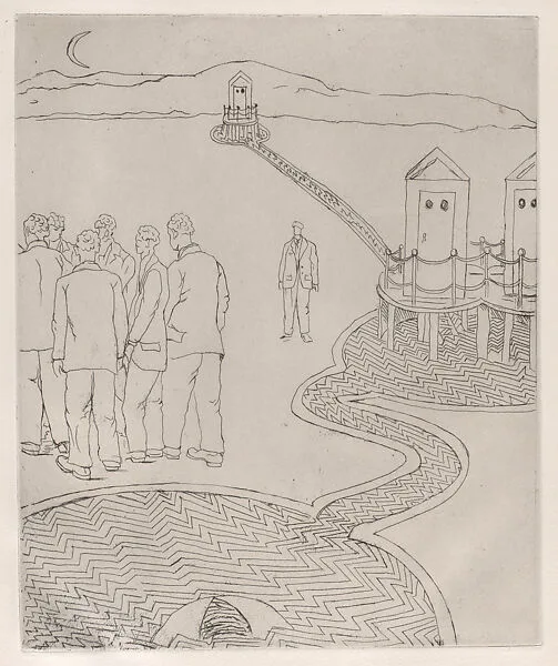 Mysterious Baths (Bagni misteriosi), from "23 Gravures" — Giorgio de Chirico|Editions Orobitz et Cie, Paris