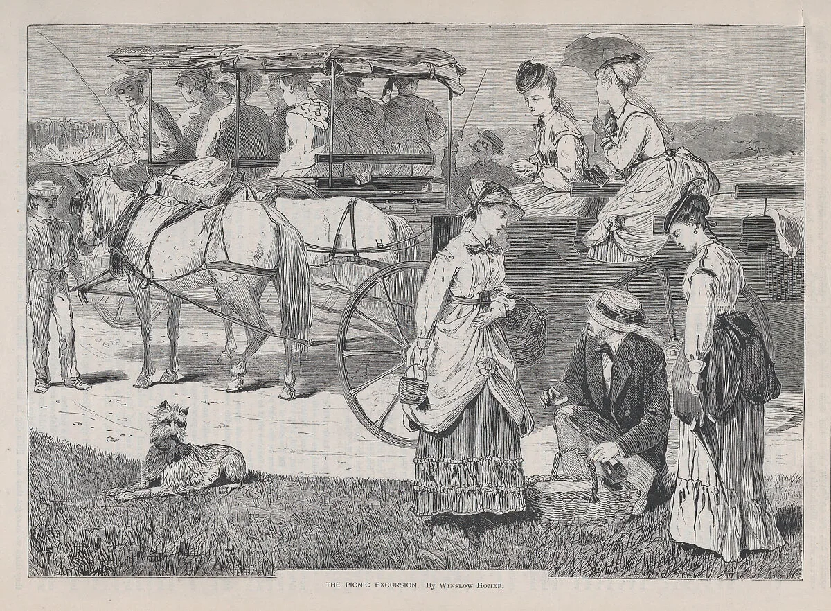 The Picnic Excursion (from "Appleton's Journal," Vol. I) — D. Appleton & Co.|Winslow Homer
