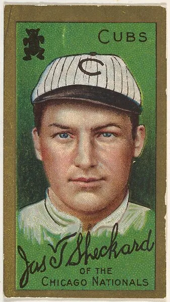James T. Sheckard, Chicago Cubs, National League, from the "Baseball Series" (Gold Borders) set (T205) issued by the American Tobacco Company — American Tobacco Company