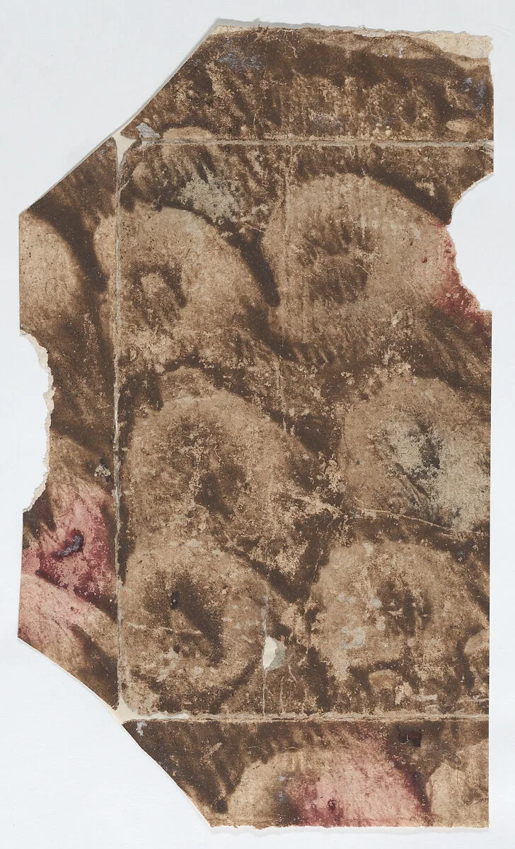 Paste paper with brown pattern — Anonymous