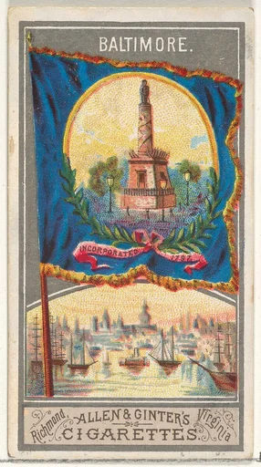 Baltimore, from the City Flags series (N6) for Allen & Ginter Cigarettes Brands