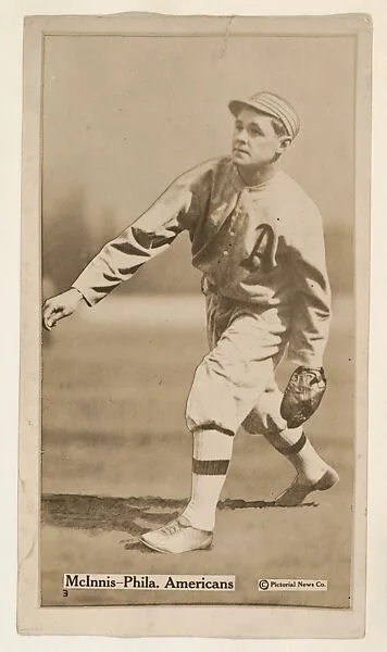 McInnis, Philadelphia Americans, from the Famous Baseball Players, Champion Athletes, and Photo Play Stars, issued by Fatima Turkish Blend Cigarettes — Liggett & Myers Tobacco Company