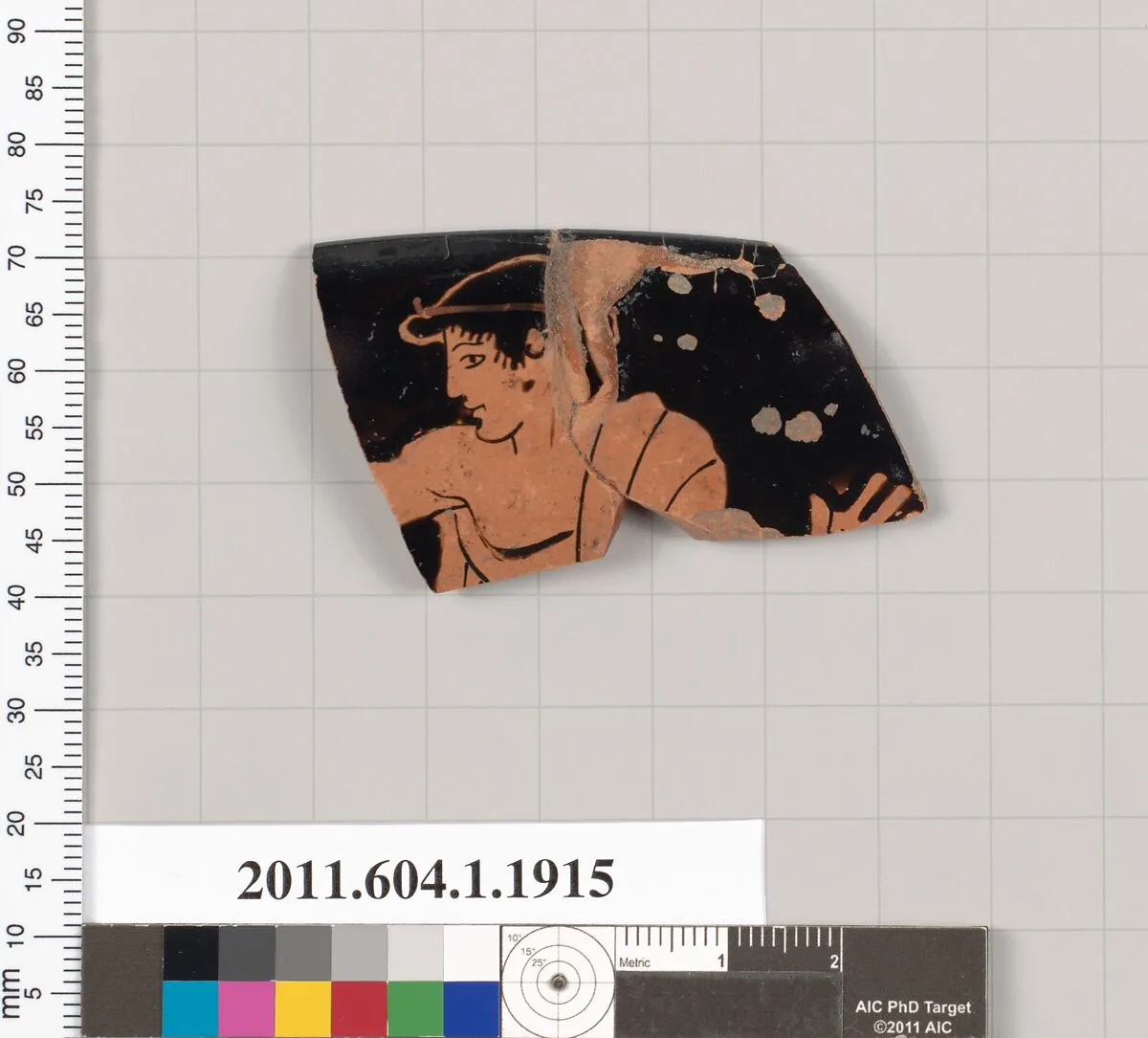 Terracotta rim fragment of a kylix (drinking cup) — Unknown