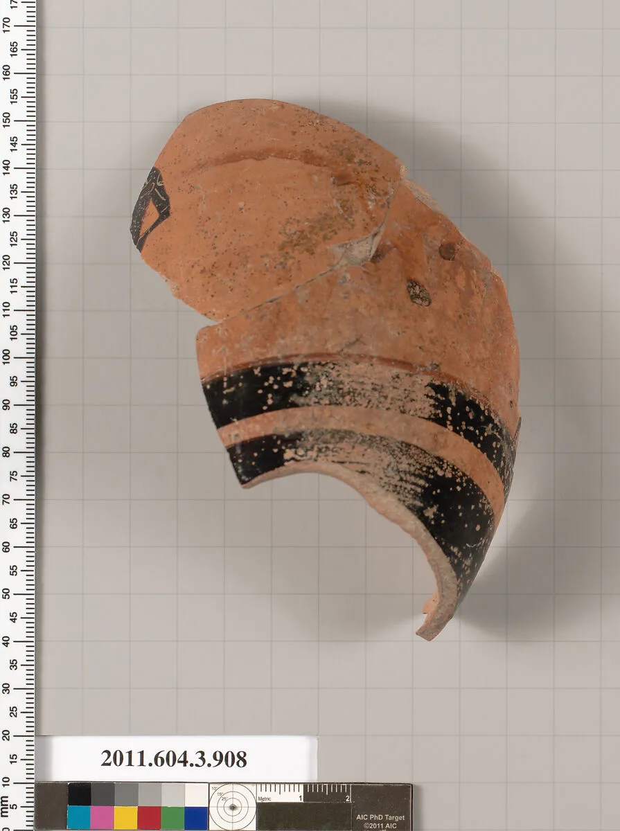 Terracotta fragment of a lekythos (oil flask) — Unknown