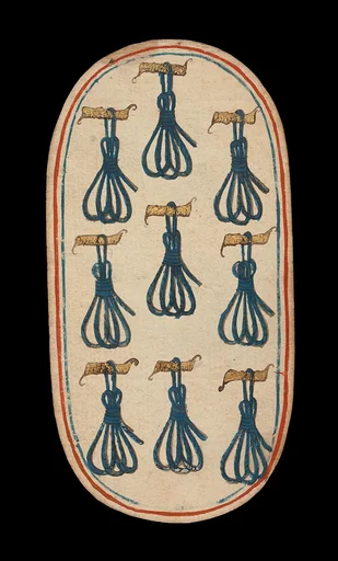 9 of Tethers, from The Cloisters Playing Cards