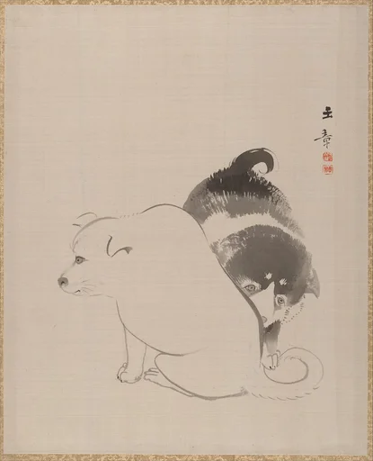 狗児図|A Pair of Puppies