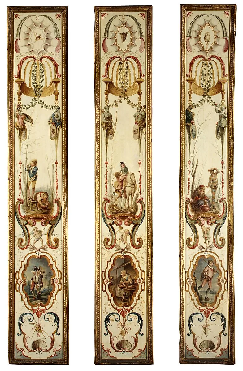 January and February (part of a set illustrating the months of the year) — Antoine Watteau