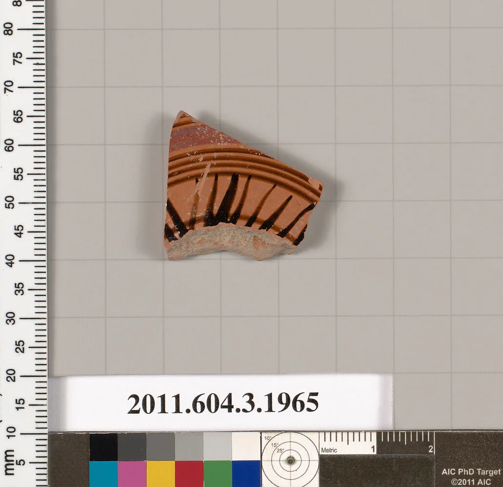 Terracotta fragment of a kylix (drinking cup) — Unknown