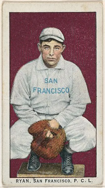 Ryan, San Francisco, Pacific Coast League, from the "Obak Baseball Players" set (T212), issued by the American Tobacco Company to promote Obak Mouthpiece Cigarettes — American Tobacco Company