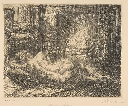 Nude on Hearth