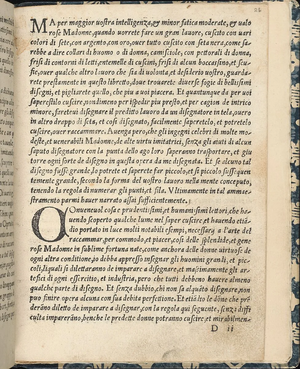 Essempio di recammi, page 26 (recto) — Giovanni Antonio Tagliente|Giovanni Antonio di Nicolini da Sabio e i fratelli