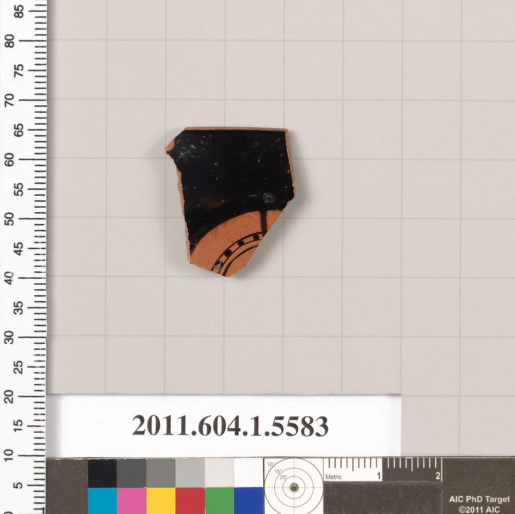 Terracotta rim fragment of a kylix (drinking cup) — Unknown