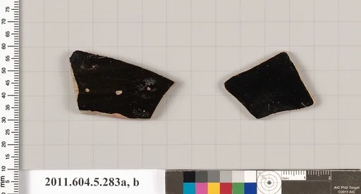 Terracotta fragments of kylikes (drinking cups)