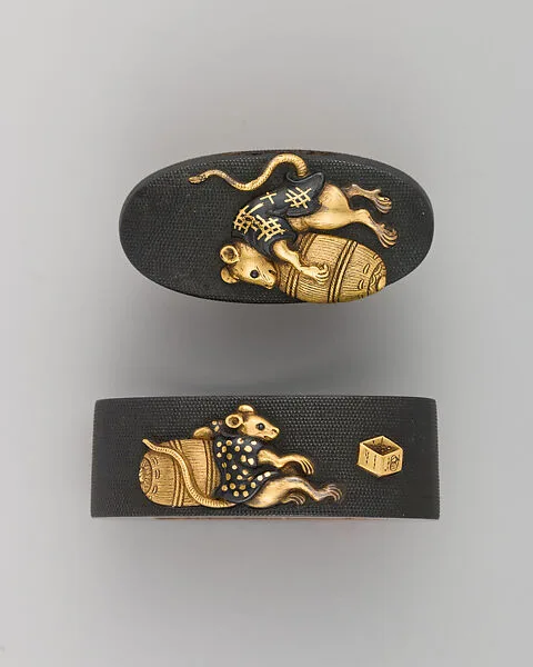 Sword-Hilt Collar and Pommel (Fuchigashira) — Unknown