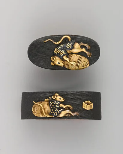 Sword-Hilt Collar and Pommel (Fuchigashira)