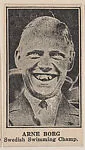 Arne Borg, Swedish Swimming Champ from Athletes strip card set (W590) — Unknown