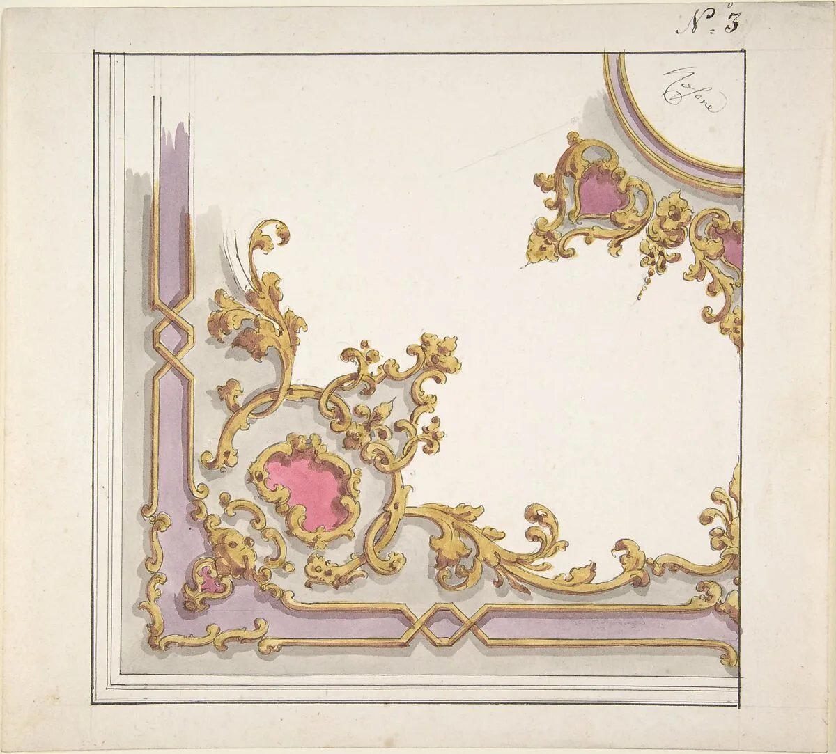 Design for a Ceiling Decoration — Anonymous, Italian, 19th century