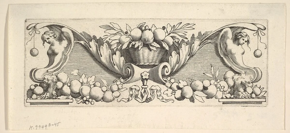 Headband: Basket of Fruit — Claude Mellan