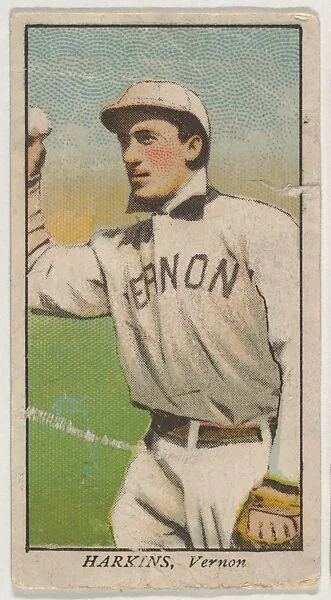 Harkins, Vernon, from the "Obak Baseball Players" set (T212), issued by the American Tobacco Company to promote Obak Mouthpiece Cigarettes — American Tobacco Company