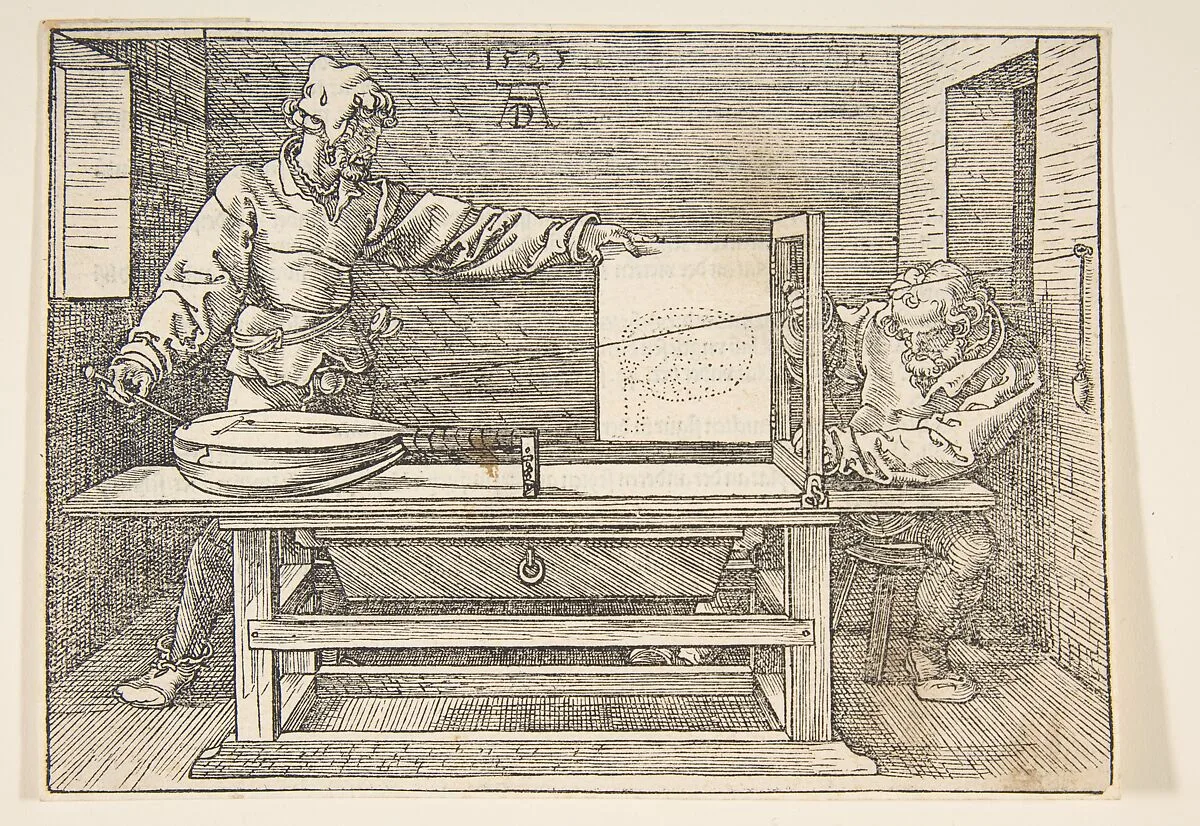 The Draughtsman of the Lute — Albrecht Dürer