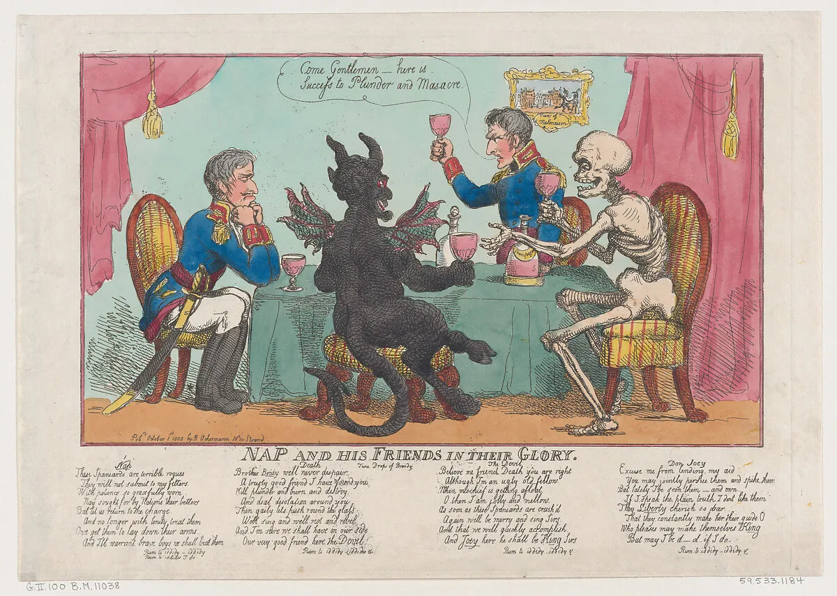 Nap and His Friends in their Glory — Joseph Bonaparte|Rudolph Ackermann, London|Thomas Rowlandson|Napoléon Bonaparte
