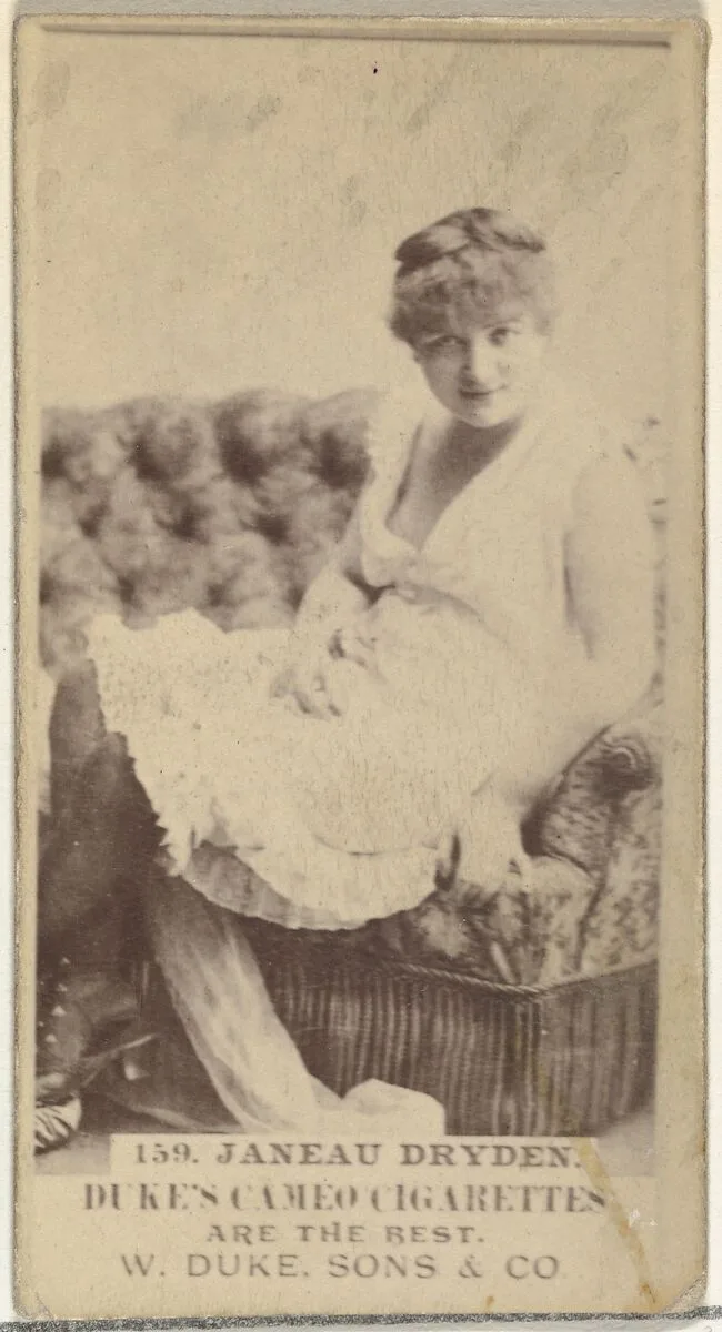 Card Number 159, Janeau Dryden, from the Actors and Actresses series (N145-5) issued by Duke Sons & Co. to promote Cameo Cigarettes — W. Duke, Sons & Co.