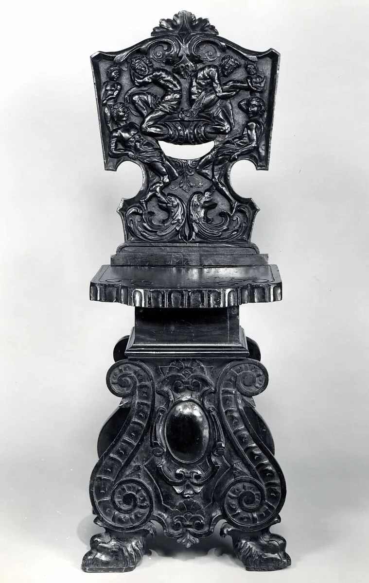 Side chair (sgabello, pair with 1975.1.2038) — Unknown