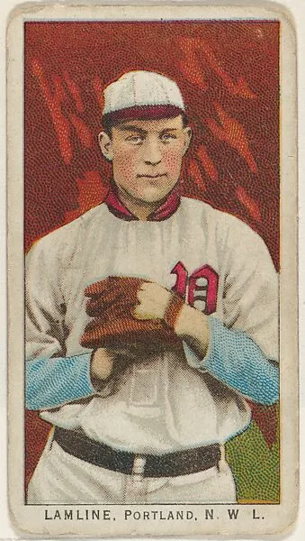 Lamline, Portland, Northwestern League, from the "Obak Baseball Players" set (T212), issued by the American Tobacco Company to promote Obak Mouthpiece Cigarettes — American Tobacco Company