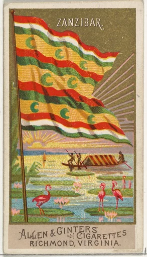 Zanzibar, from Flags of All Nations, Series 2 (N10) for Allen & Ginter Cigarettes Brands