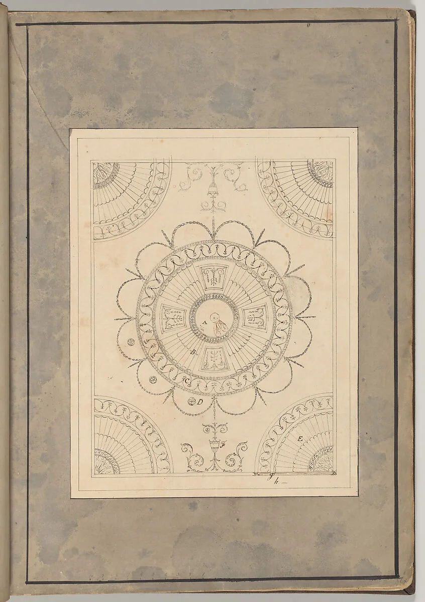 Design for the Ceiling of the Supper Room at Curraghmore, County Waterford, Ireland — James Wyatt