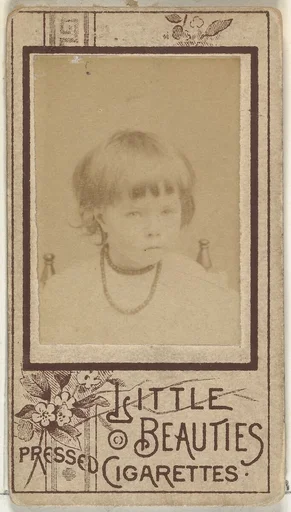 From the Girls series (N59) promoting Little Beauties Pressed Cigarettes for Allen & Ginter brand tobacco products