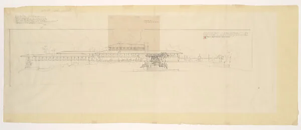 Elevation of Summer Dwelling for Mr. F. W. Little, Northome Lake Minnetonka, Minnesota — Frank Lloyd Wright