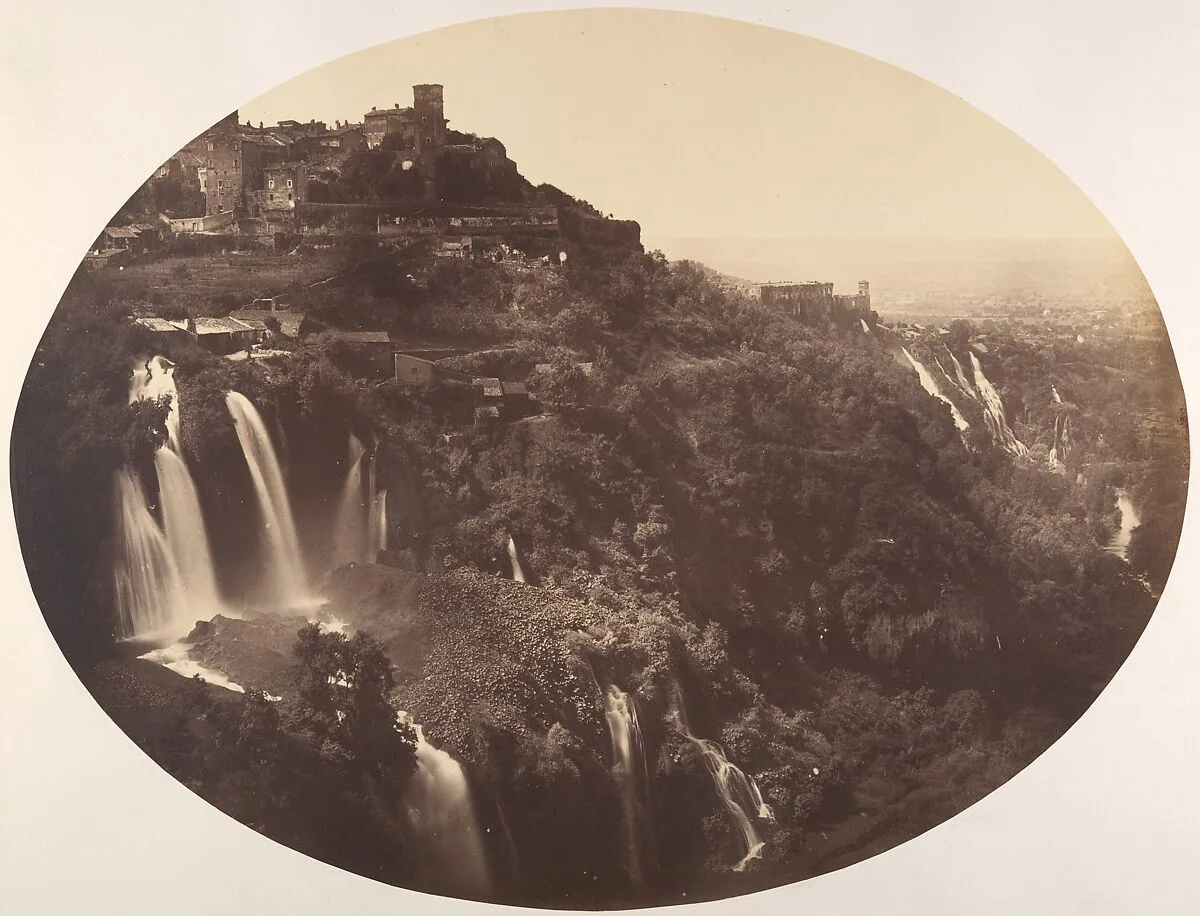 The Valley of the Anio, with the Upper and Lower Cascatelle, Mecenas's Villa, and Distant Campagna — Robert Macpherson