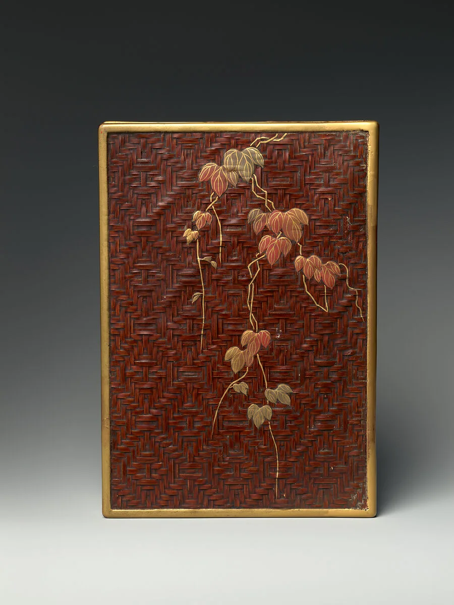 蔦蒔絵竹細工箱|Basketwork Box with Ivy — Unknown
