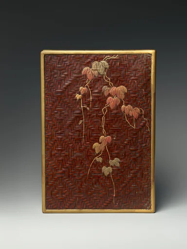蔦蒔絵竹細工箱|Basketwork Box with Ivy