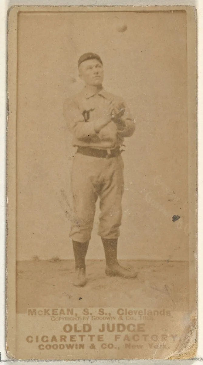 Edwin John "Ed" McKean, Shortstop, Cleveland, from the Old Judge series (N172) for Old Judge Cigarettes — Goodwin & Company