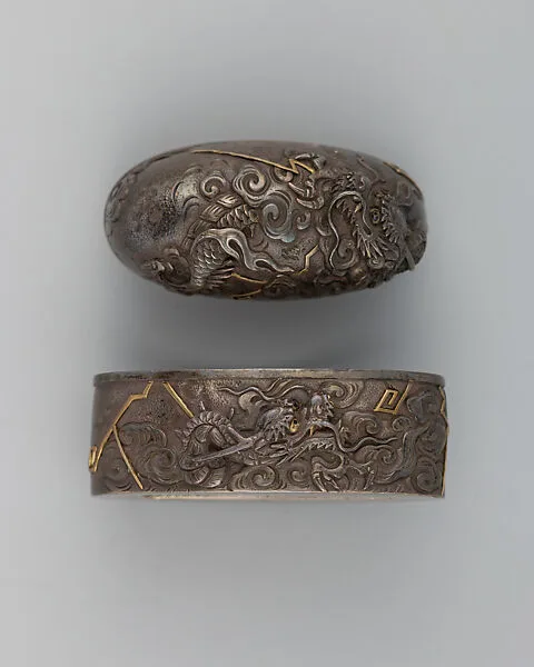 Sword-Hilt Collar and Pommel (Fuchigashira) — Unknown